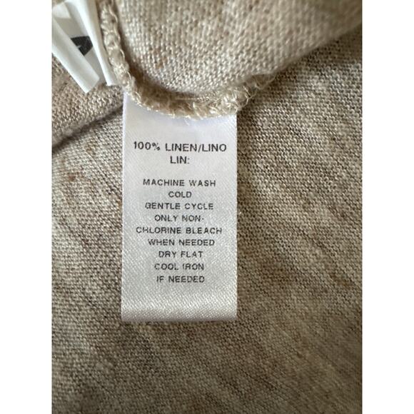 Lou & Grey Linen V-Neck Lineback Tee Size S - Picture 6 of 6